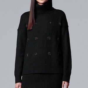 Simply Vera Vera Wang Embellished Turtleneck Sweater